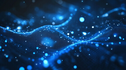 Blue color bokeh lights background blurred circle shapes, glowing lights creating a beautiful abstract background, bokeh defocused abstract design for decor and event.