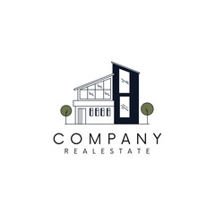 Elegant Real Estate Logo Design: Professional Branding for Real Estate Companies, Showcasing Modern Properties and Trustworthy Services in a Clean and Attractive Style.