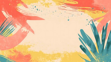 Abstract Tropical Brush Strokes.