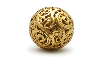 Intricate Golden Sphere Design