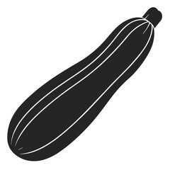 Zucchini Silhouette black vector