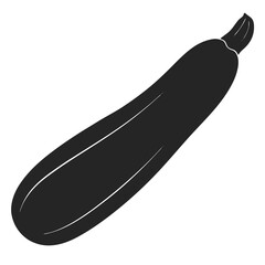 Zucchini Silhouette black vector