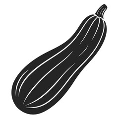 Zucchini Silhouette black vector