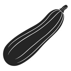 Zucchini Silhouette black vector