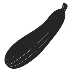 Zucchini Silhouette black vector