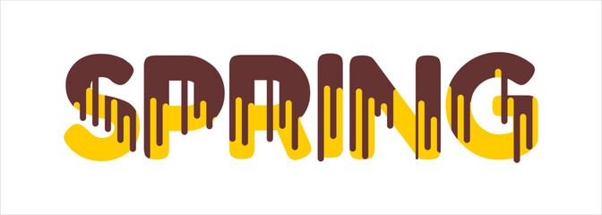 SPRING typography art design illustration