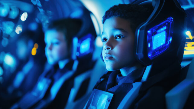 Children Focused on Futuristic Simulation Experience in Advanced Virtual Reality Environment