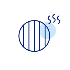 Barbecue grill. Pixel perfect, editable stroke vector icon