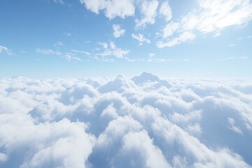 Naklejka premium Blue sky and white clouds