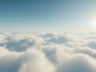 Naklejka premium Blue sky and white clouds