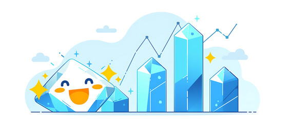 Fototapeta premium Illustration about investing in diamond business and collecting valuable diamonds.