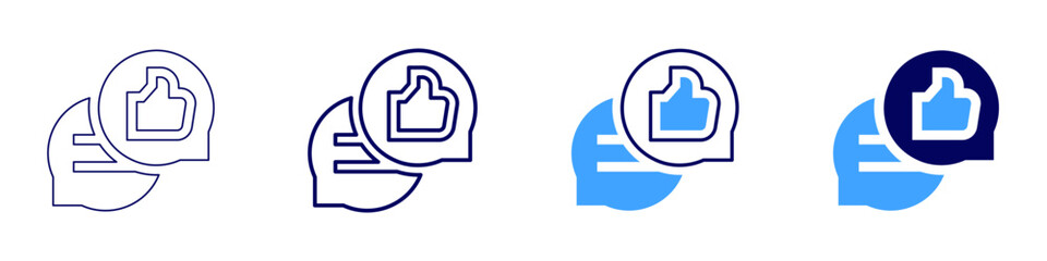 Feedback audit​ icon in 4 different styles. Thin Line, Line, Bold Line, Duotone. Duotone style. Editable stroke