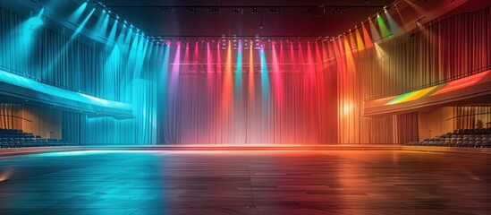 Vibrant Stage Lighting in Concert Hall