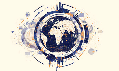 Fototapeta premium Illustration about investing in diamond business and collecting valuable diamonds.