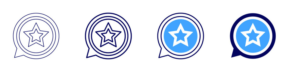 Obraz premium Feedback discipline icon in 4 different styles. Thin Line, Line, Bold Line, Duotone. Duotone style. Editable stroke