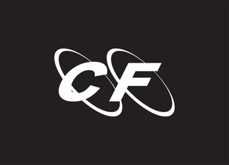 CF letter logo and initial logo design