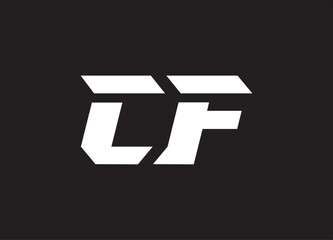 CF letter logo and initial logo design