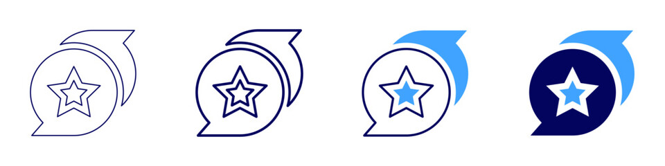 Obraz premium Feedback iteration​ icon in 4 different styles. Thin Line, Line, Bold Line, Duotone. Duotone style. Editable stroke