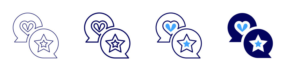 Feedback policies​ icon in 4 different styles. Thin Line, Line, Bold Line, Duotone. Duotone style. Editable stroke