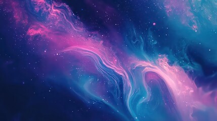 Cosmic Nebula Swirls, Galaxy Background, Abstract Art