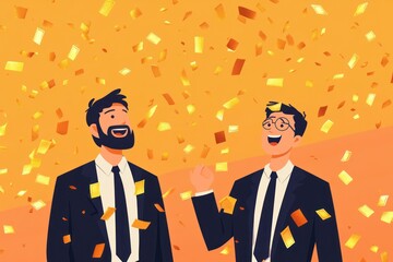 A festive accountant appreciation banner with gold confetti, celebrating their role in finance.