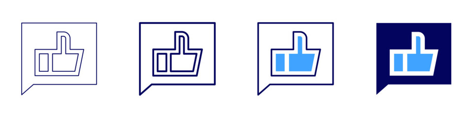 Obraz premium Manager feedback​ icon in 4 different styles. Thin Line, Line, Bold Line, Duotone. Duotone style. Editable stroke