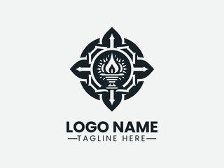 Catus Patha Nyepi Intersection Logo Design,  Traditional Catus Patha Nyepi Logo