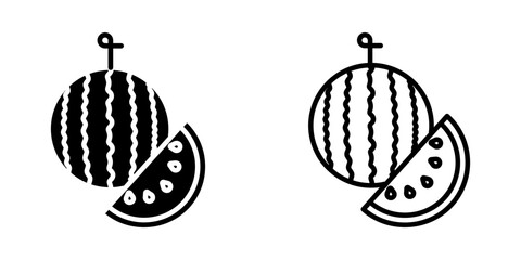 Watermelon icon on white background