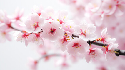 Close-up view of cherry blossom trees　桜の木のアップ風景