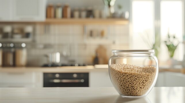 Glass Jar with Ingredients
