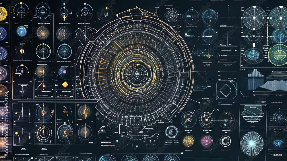 Poster data visualization infographic for creative projects generative ai
