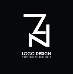 ZN ZN Logo Design, Creative Minimal Letter ZN ZN Monogram