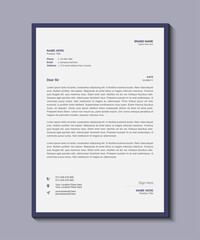 Modern business letterhead in abstract design. Business Letterhead Design Template, professional corporate company business letterhead. Simple And Clean Print Ready business letterhead template Design