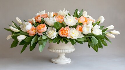 Spring floral arrangement showcase nature's beauty elegant display indoor close-up artistry