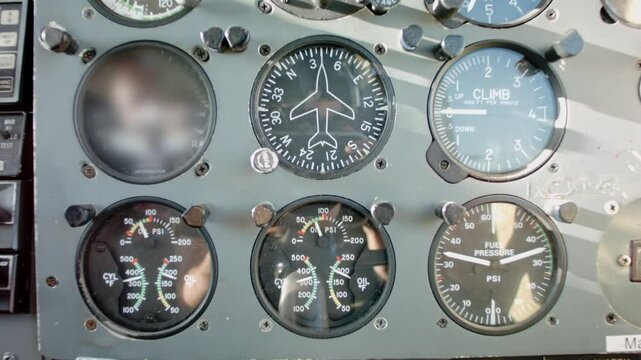  Piper PA-31 Flight Instruments During Flight