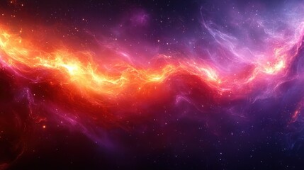 Naklejka premium Cosmic nebulae, fiery swirls in space