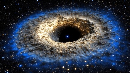 A stunning image of an expansive cosmic black hole