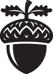 Obraz premium Acorn icon vector design template in white background 