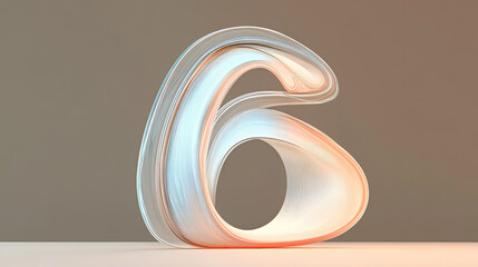 Abstract Twisted Shape in Soft Lighting