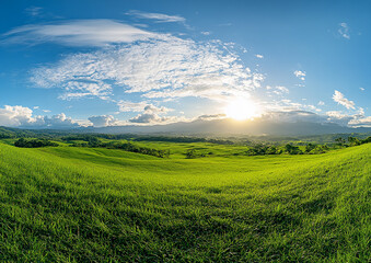 Obraz premium Blue sky and white clouds