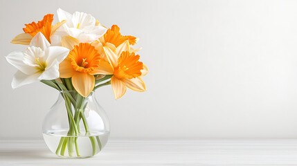 Fototapeta premium Spring flora arrangement vibrant flower bouquet in nature's embrace indoor setting