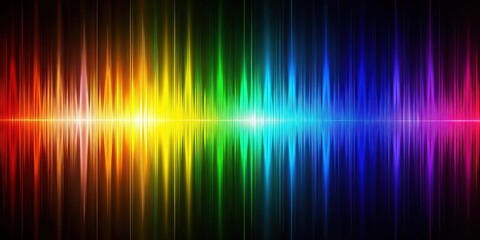 Fototapeta premium Electromagnetic Spectrum Illustration with colors and frequencies, electromagnetic waves