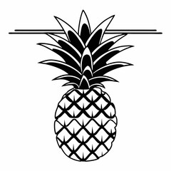 Obraz premium pineapple vector illustration