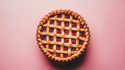 Lattice Top Fruit Pie Delicious Homemade Dessert Food Photography