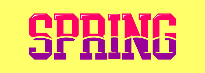 SPRING typography art design illustration