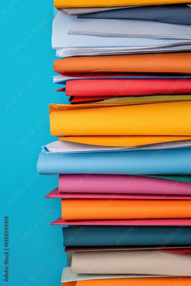 Poster Chromatic Workflow Optimization Vibrant Color-Coded Document Management for Millennial Productivity and Digital-First Business Efficiency Strategies