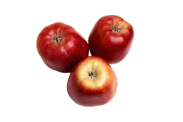 red apples isolated on white