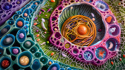 A High-Definition Illustration of a Detailed Plant Cell Structure for Study Aid in Biology.