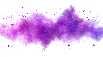 Fototapeta premium Purple paint explosion effect on white background
