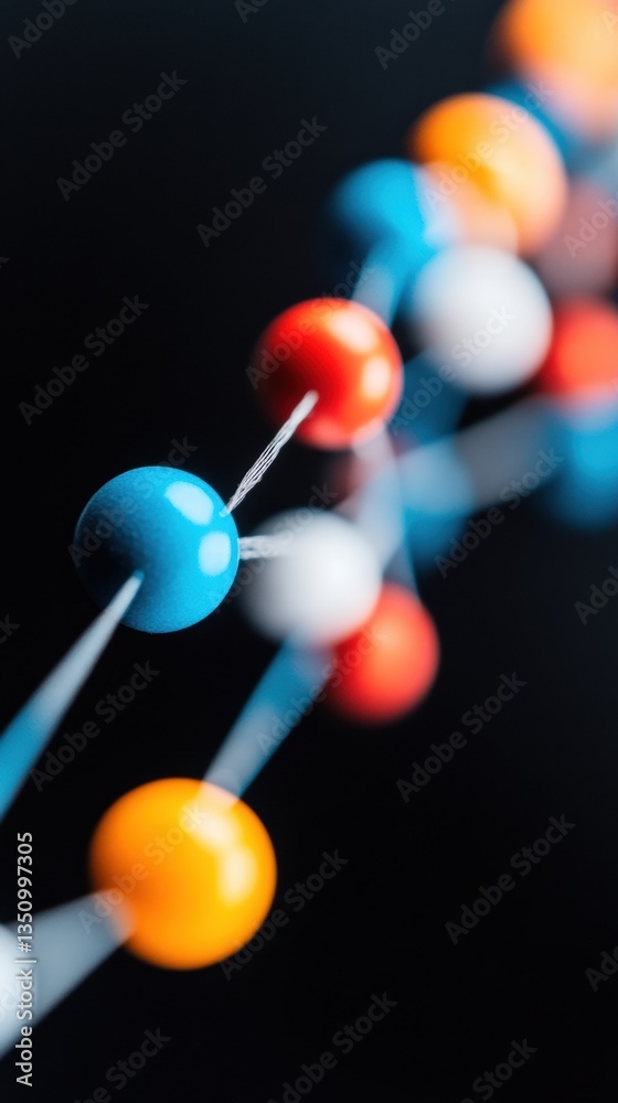 Poster Quantum Connectivity Visualization Molecular Networking Tech Innovation in Vibrant Micro-Topology - Digital Transformation and Strategic Data Visualization